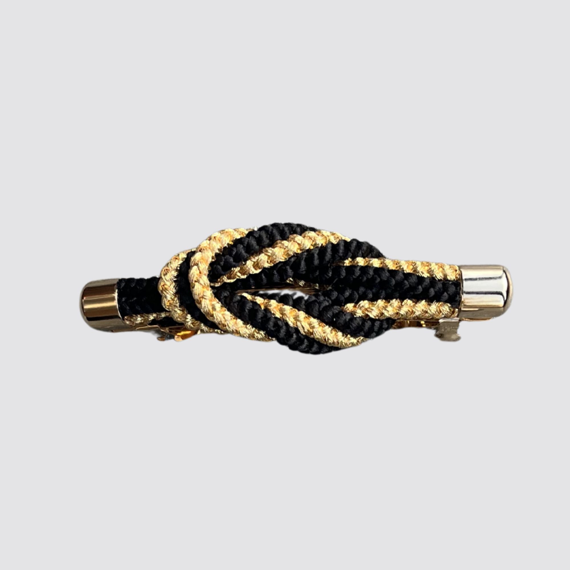 Hair Barette - Gold -Double Braid