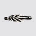 Hair Barette - Silver -Double Braid
